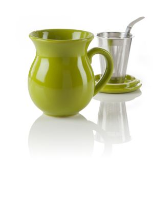 Curve Green Infuser Tea Mug